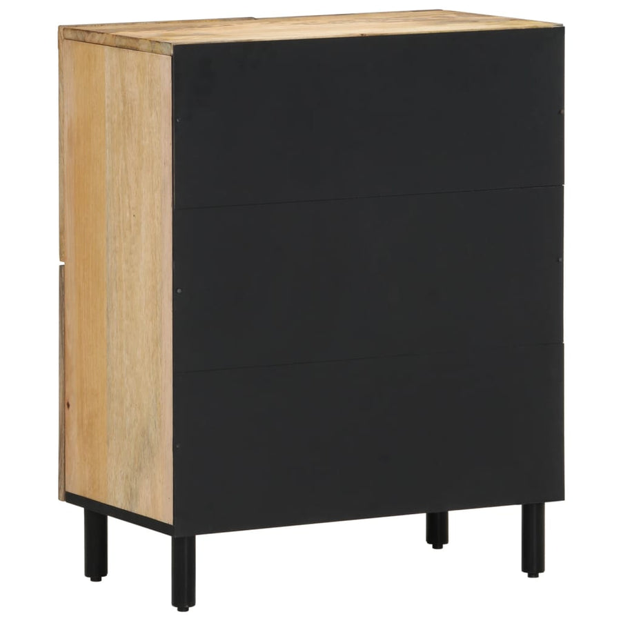 Bijzetkast 60x33x75 cm massief mangohout