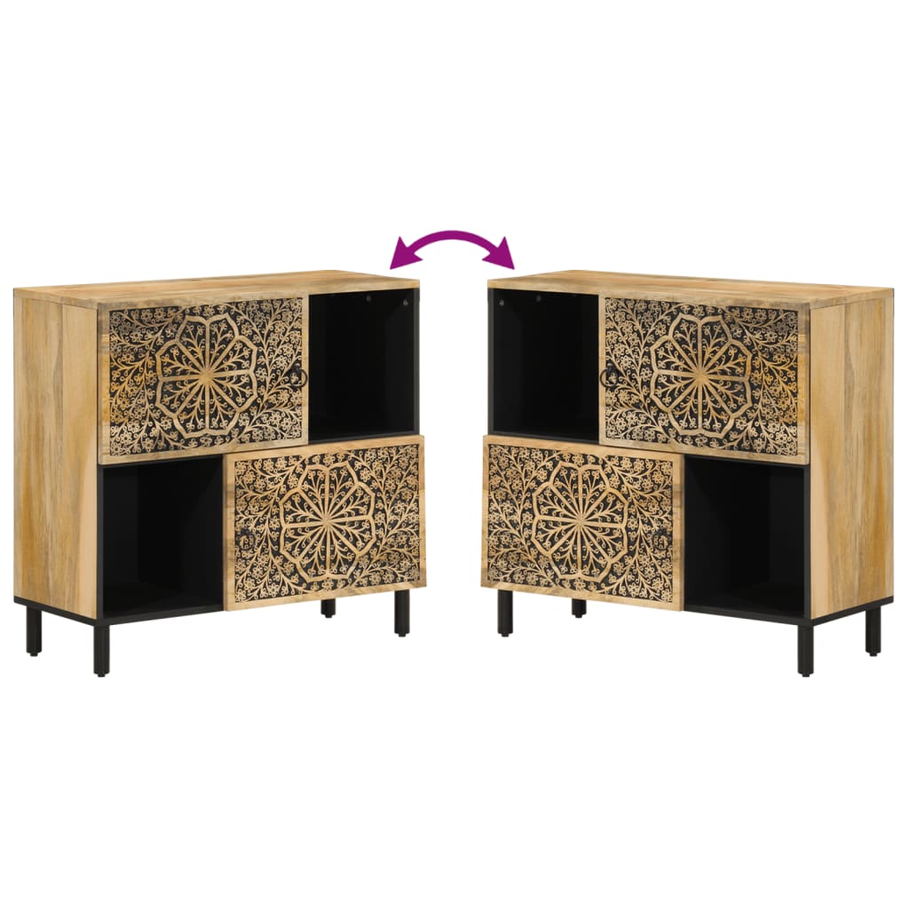 Bijzetkast 80X33X75 Cm Massief Mangohout