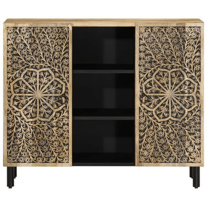 Bijzetkast 90X33X75 Cm Massief Mangohout