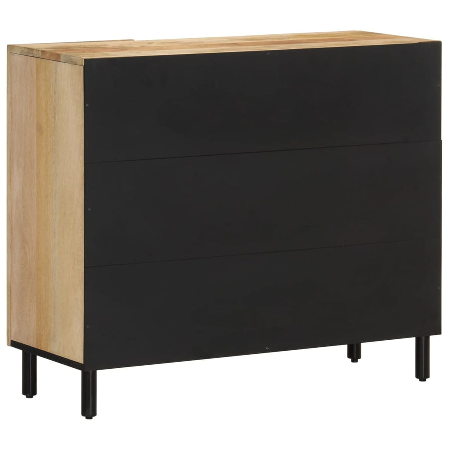 Bijzetkast 90X33X75 Cm Massief Mangohout