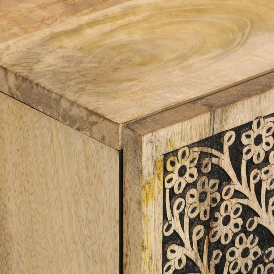 Bijzetkast 90X33X75 Cm Massief Mangohout