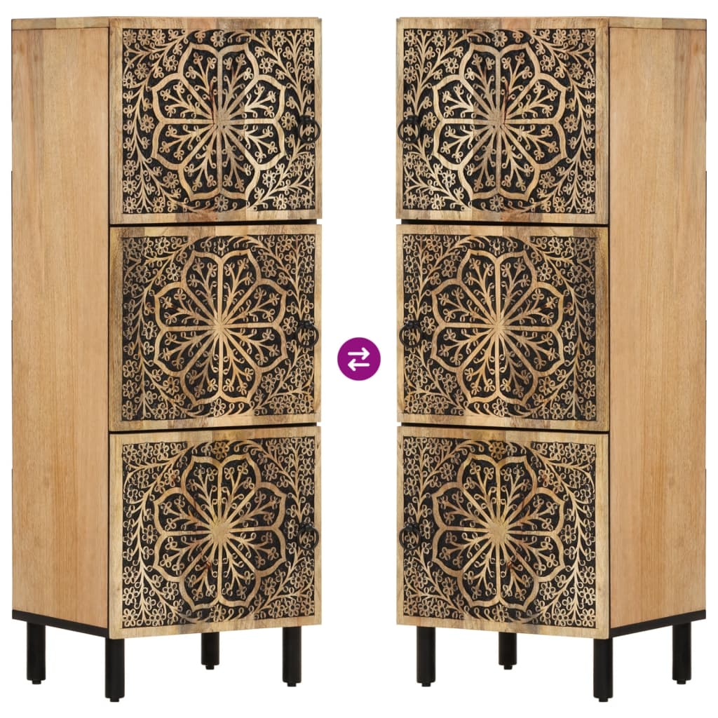 Bijzetkast 40X33X110 Cm Massief Mangohout