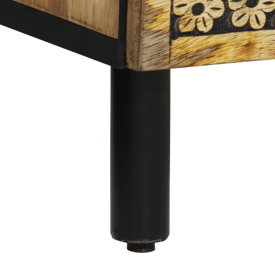 Hoge Kast 60X33X100 Cm Massief Mangohout