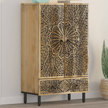 Hoge Kast 60X33X100 Cm Massief Mangohout
