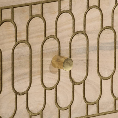 Bijzetkast 60x33x75 cm massief mangohout