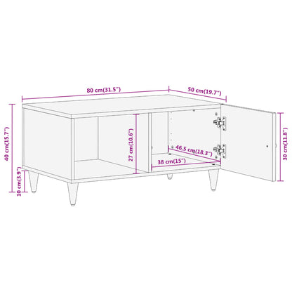 Salontafel 80x50x40 cm massief mangohout