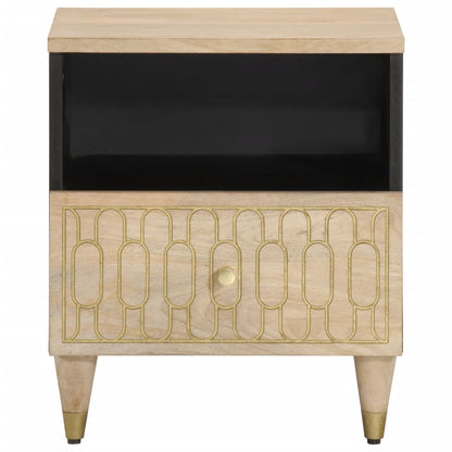 Nachtkastjes 2 st 40x33x46 cm massief mangohout