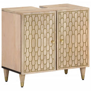 Wastafelkast massief mangohout 62x33x58 cm
