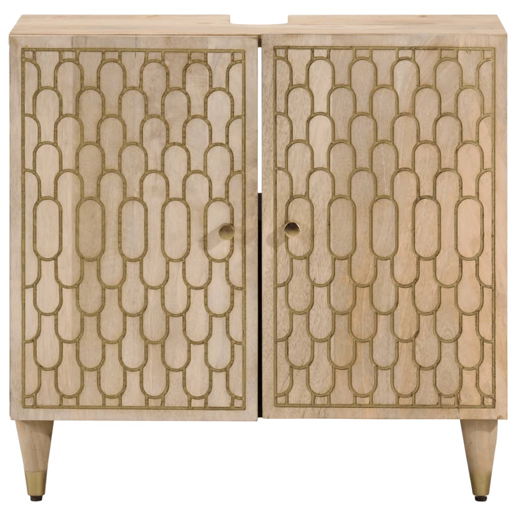 Wastafelkast 62x33x58 cm massief mangohout