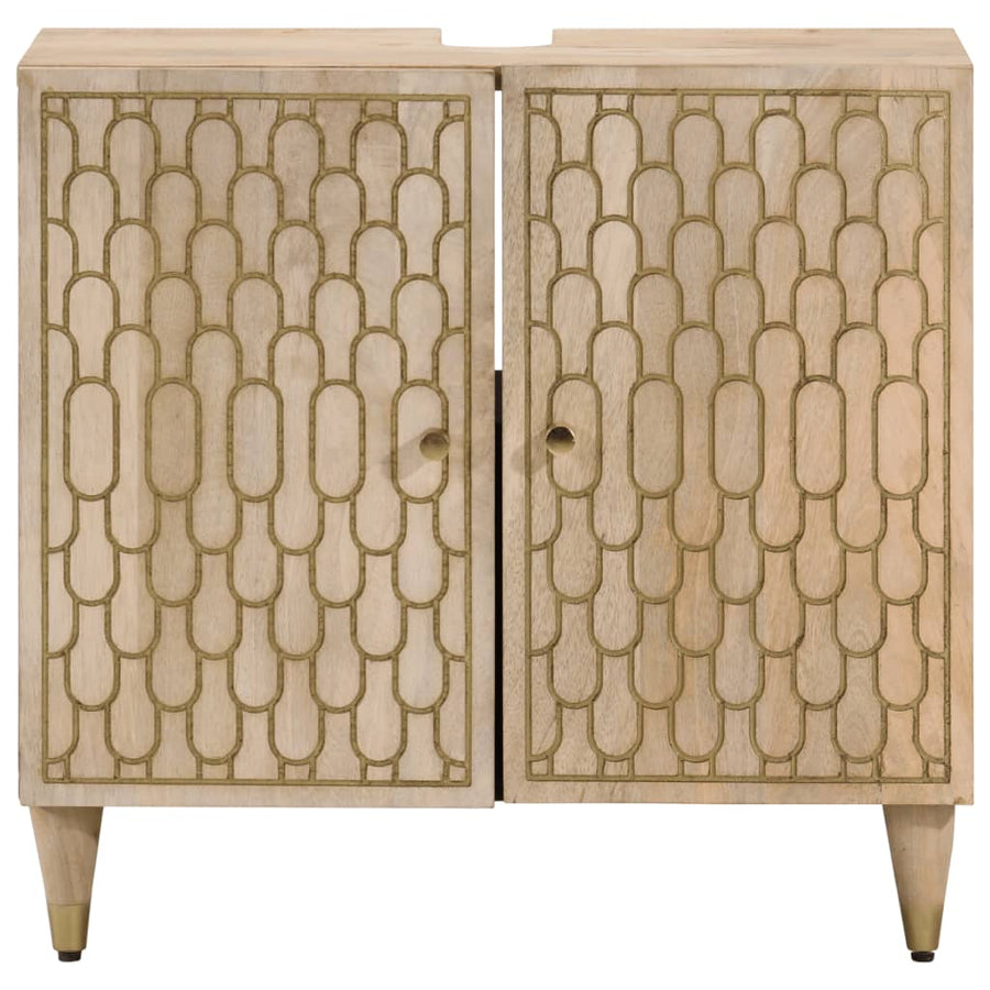 Wastafelkast 62x33x58 cm massief mangohout
