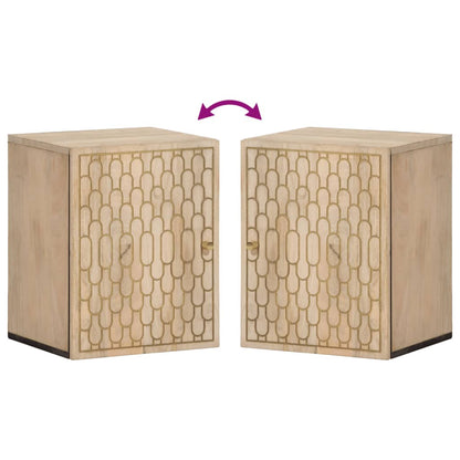 Badkamerwandkast 38x33x48 cm massief mangohout