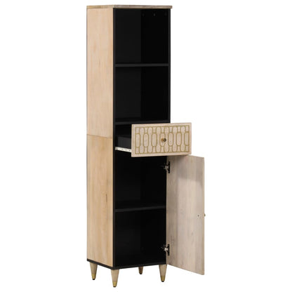 Badkamerkast 38X33X160 Cm Massief Mangohout Naturel