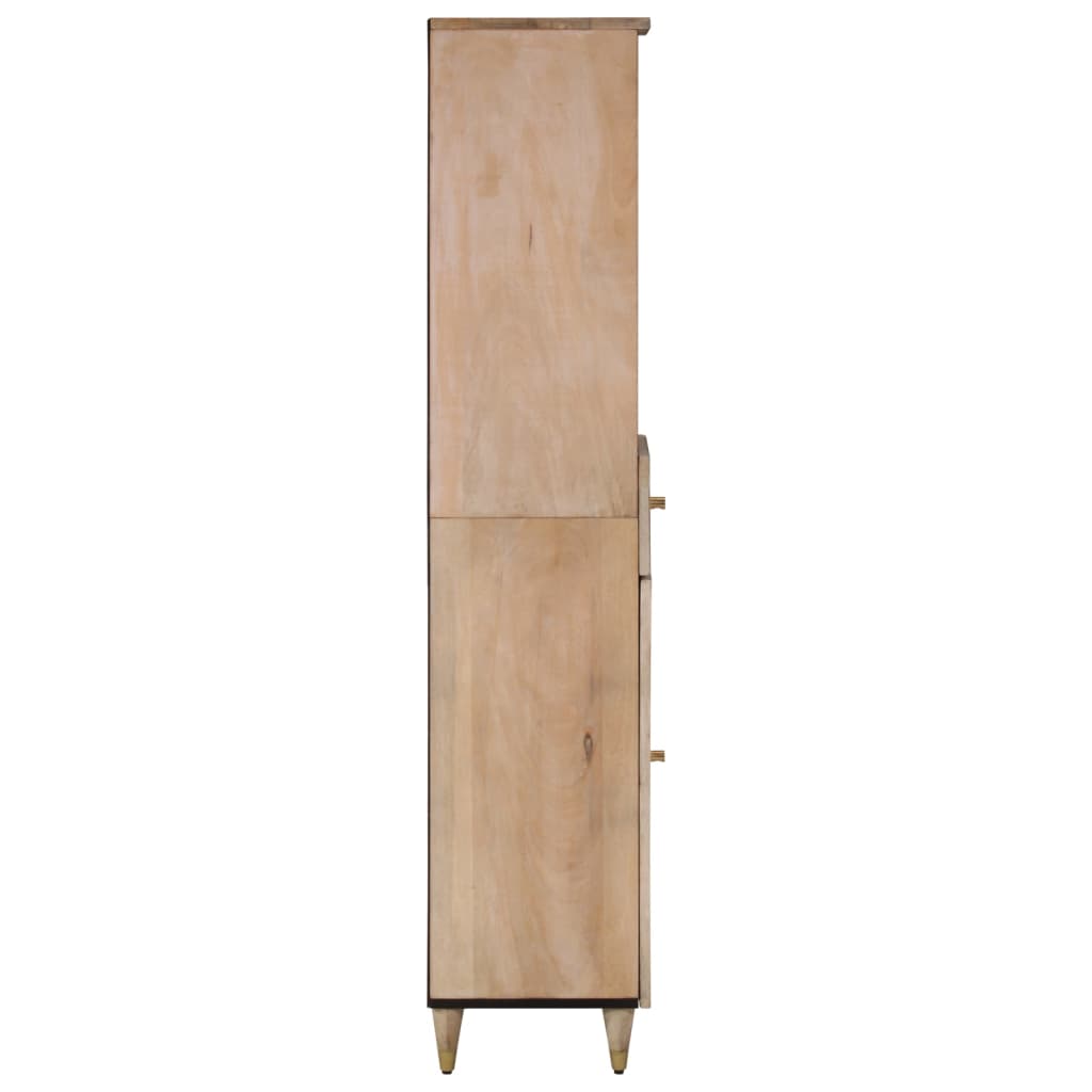 Badkamerkast 38X33X160 Cm Massief Mangohout Naturel
