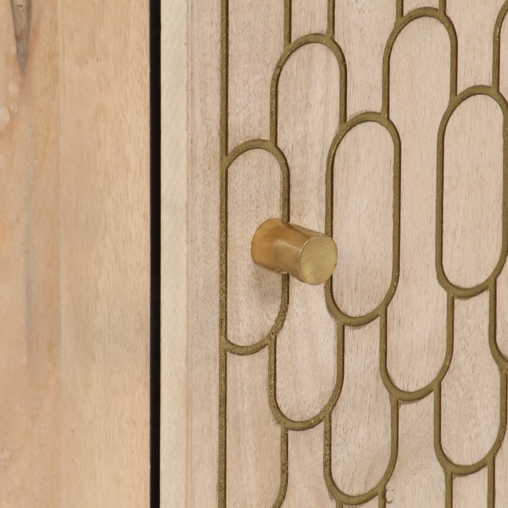 Badkamerkast 38X33X160 Cm Massief Mangohout Naturel