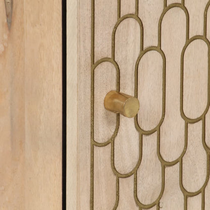 Badkamerkast 38X33X160 Cm Massief Mangohout Naturel