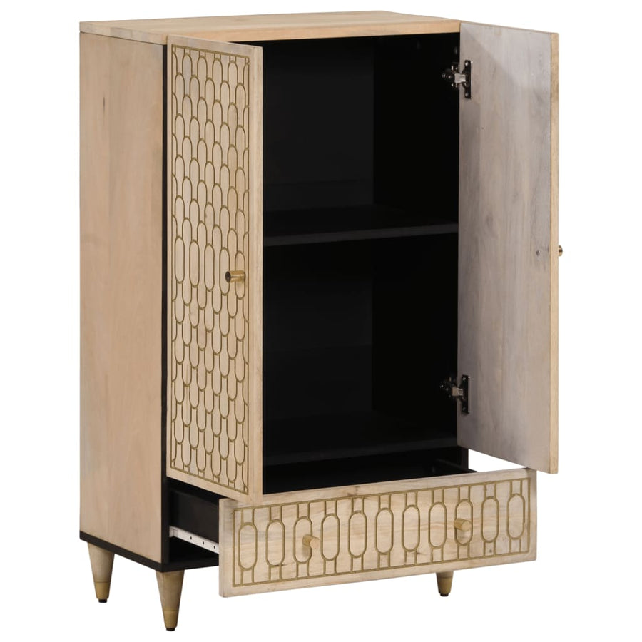 Hoge kast 60x33x100 cm massief mangohout