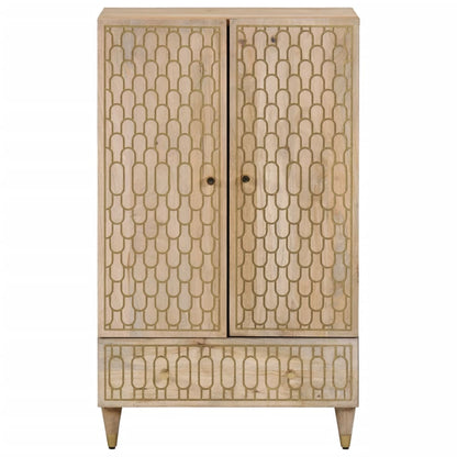 Hoge kast 60x33x100 cm massief mangohout