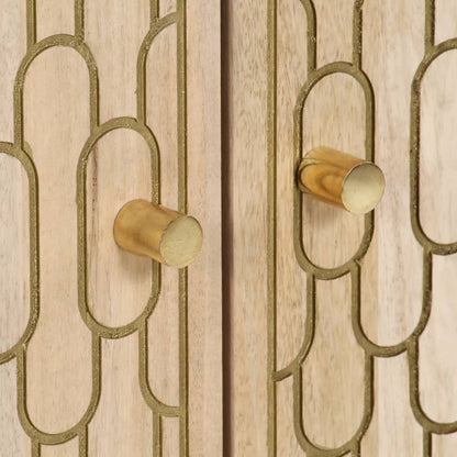 Hoge kast 60x33x100 cm massief mangohout
