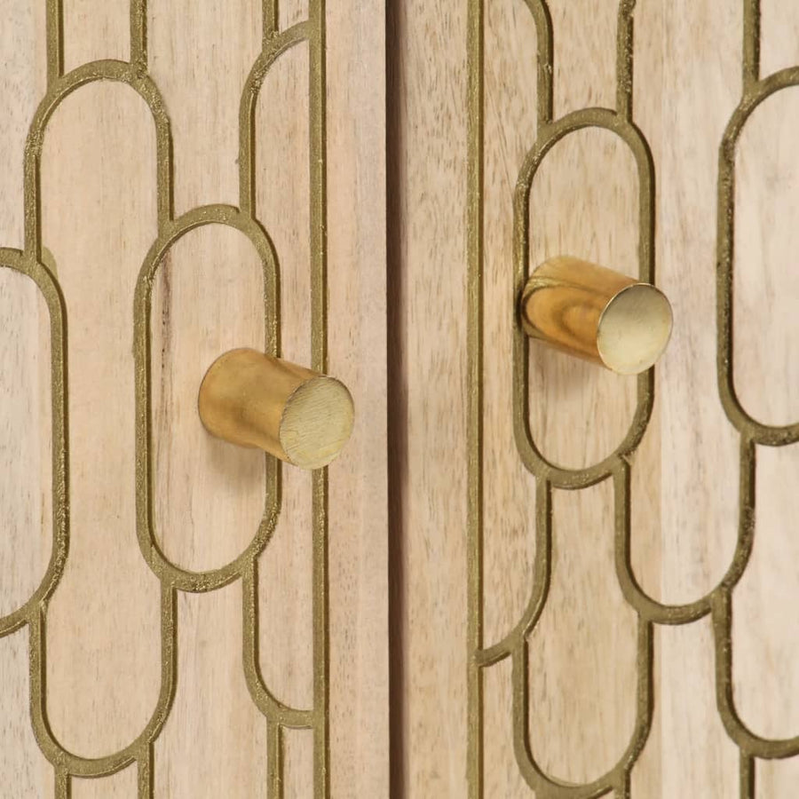 Hoge kast 60x33x100 cm massief mangohout