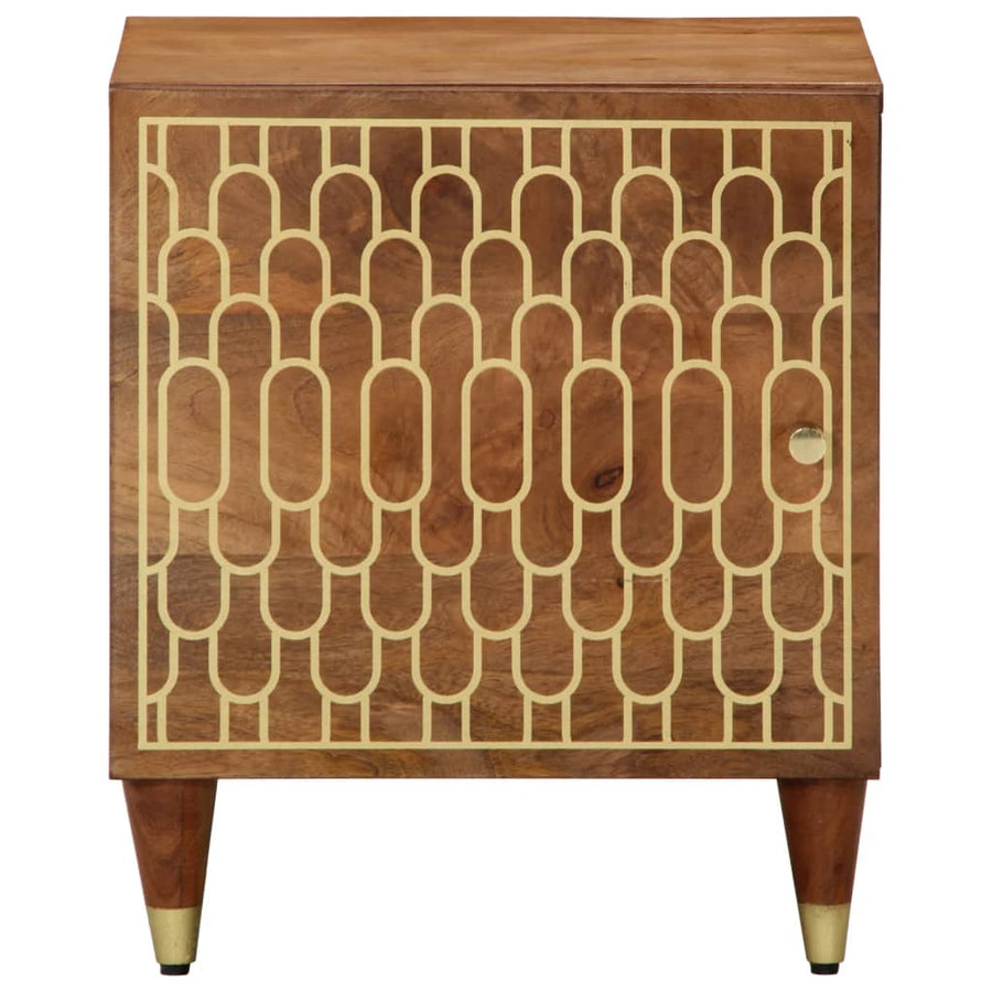 Nachtkastjes 2 st 40x33x46 cm massief mangohout