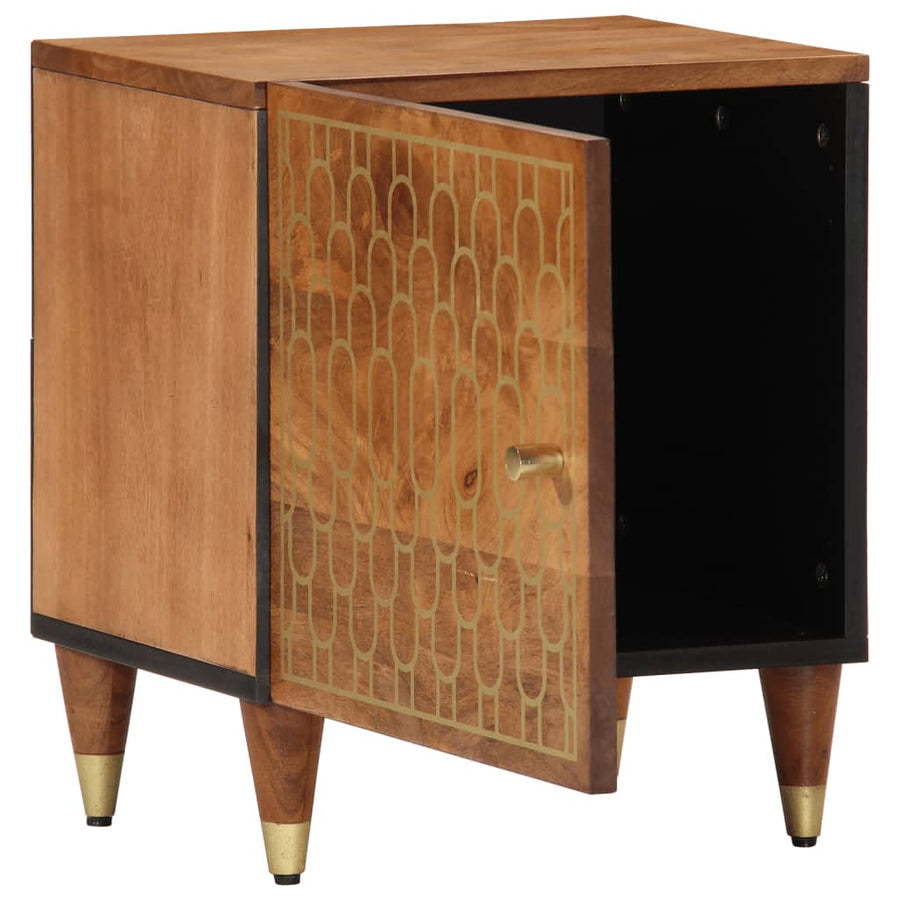 Nachtkastjes 2 st 40x33x46 cm massief mangohout