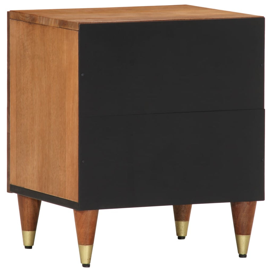 Nachtkastjes 2 st 40x33x46 cm massief mangohout