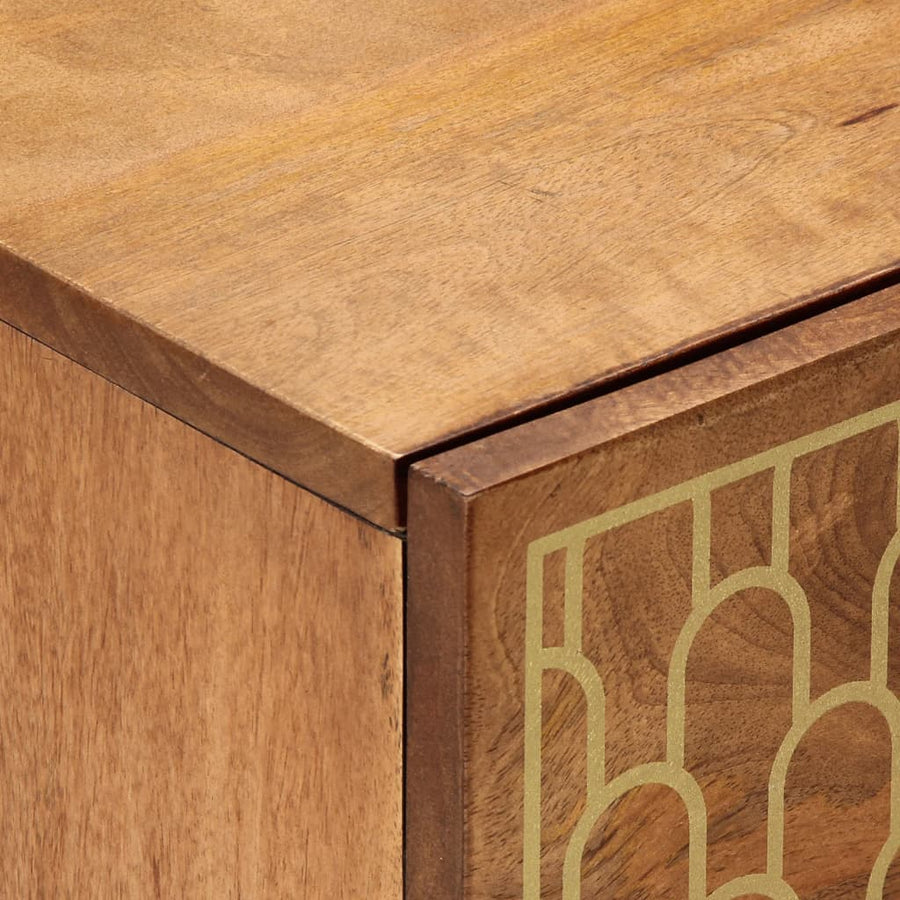 Nachtkastjes 2 st 40x33x46 cm massief mangohout