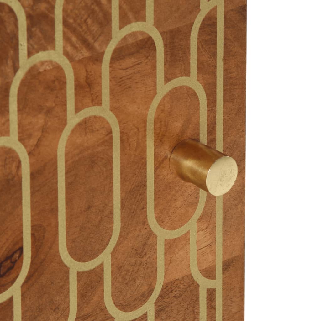 Nachtkastjes 2 st 40x33x46 cm massief mangohout