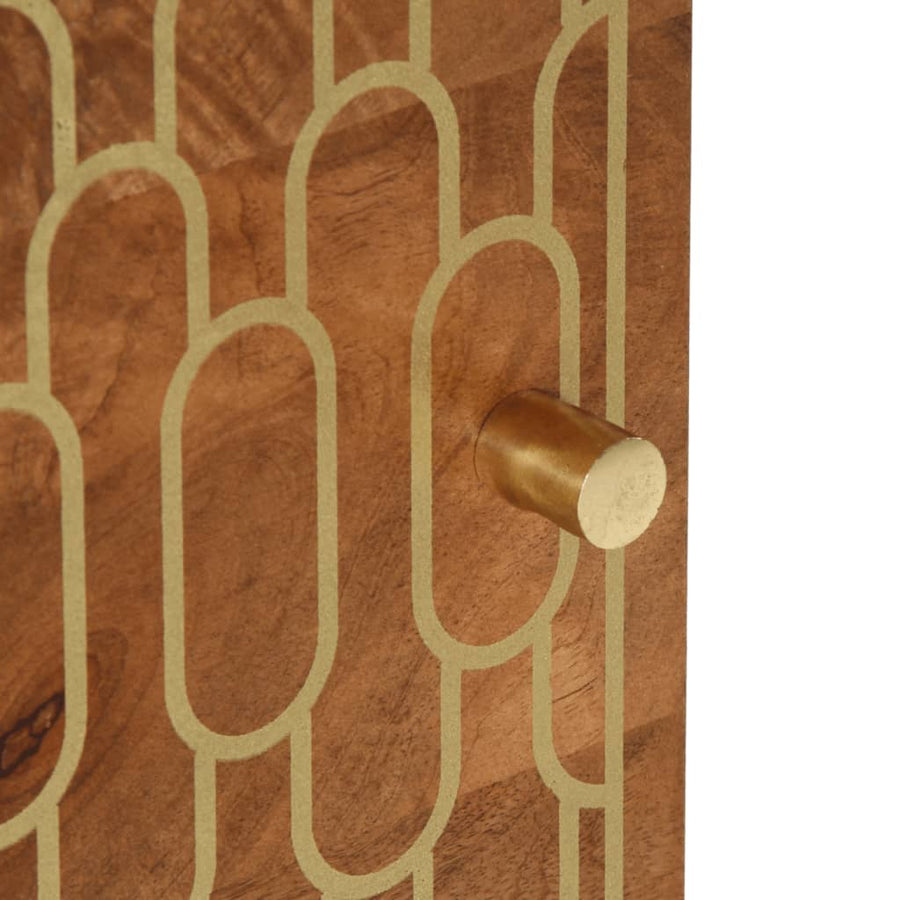 Nachtkastjes 2 st 40x33x46 cm massief mangohout
