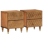 Bedside tables 2 pcs 40x33x46 cm solid mango wood