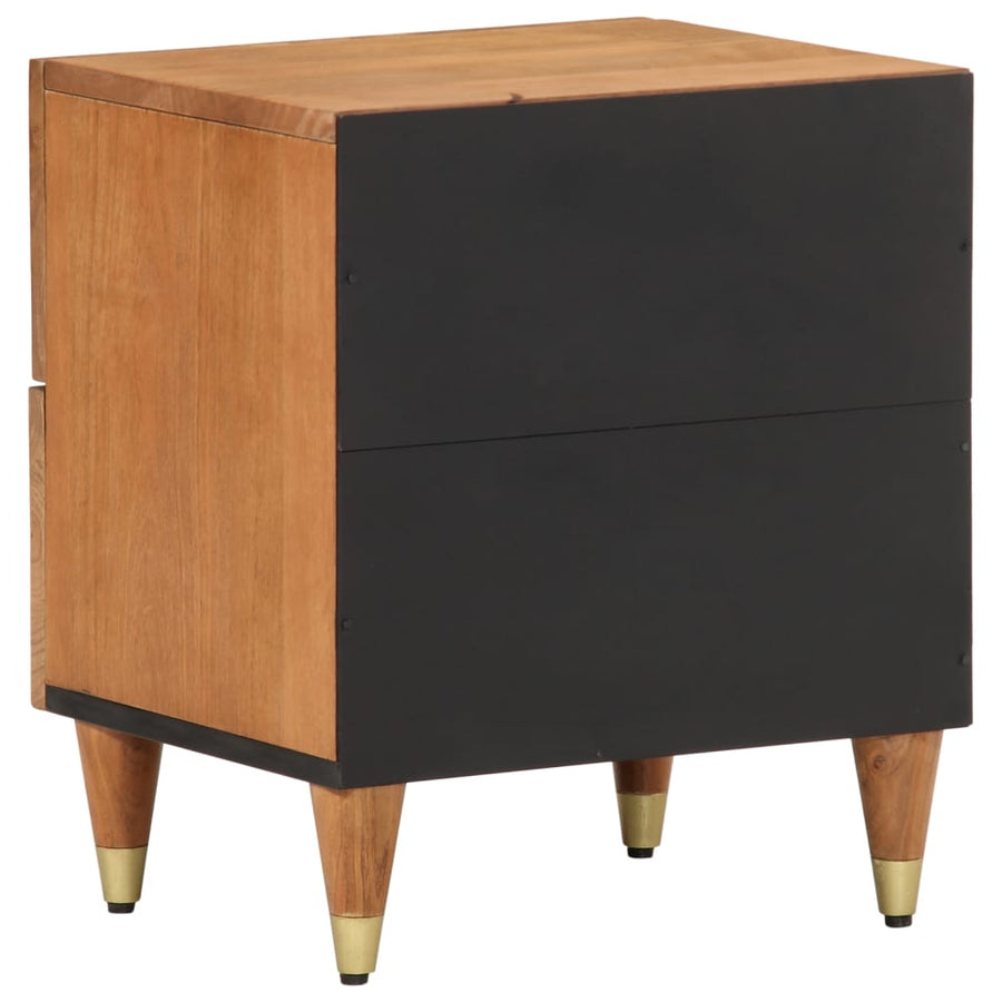 Nachtkastjes 2 st 40x33x46 cm massief mangohout