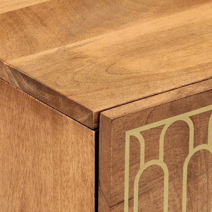 Nachtkastjes 2 st 40x33x46 cm massief mangohout