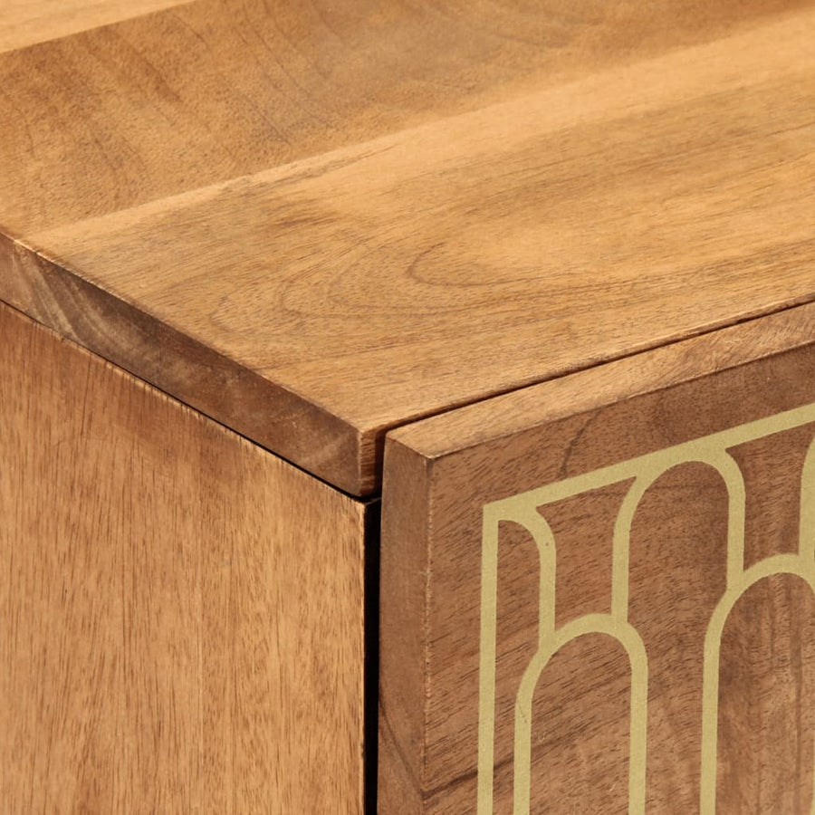 Nachtkastjes 2 st 40x33x46 cm massief mangohout