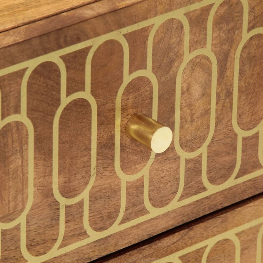 Nachtkastjes 2 st 40x33x46 cm massief mangohout