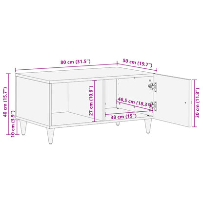Salontafel 80x50x40 cm massief mangohout