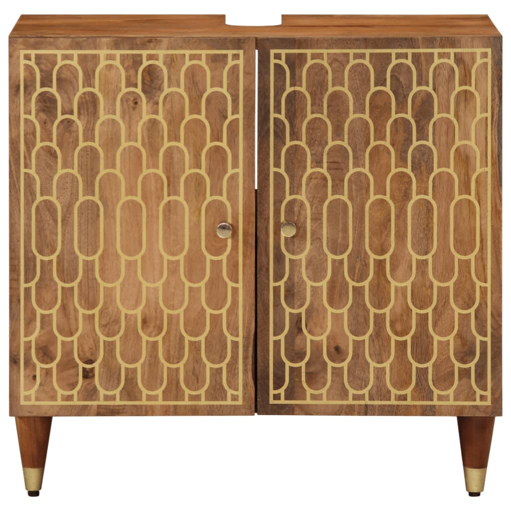 Wastafelkast 62x33x58 cm massief mangohout
