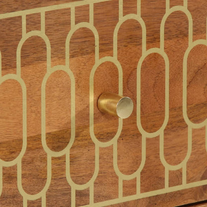 Bijzetkast 40x33x75 cm massief mangohout