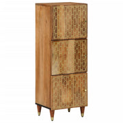 Hoge kast massief mangohout 40x33x110 cm