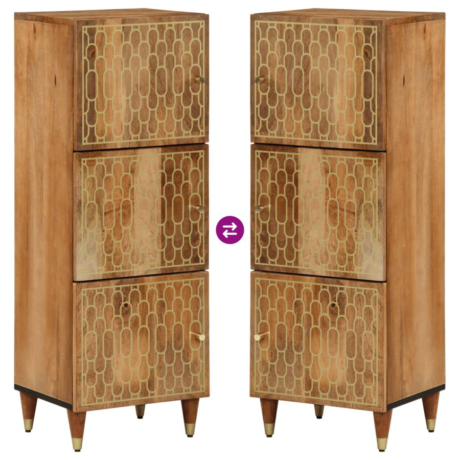 Hoge kast 40x33x110 cm massief mangohout