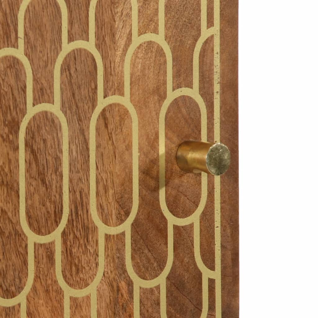 Hoge kast 40x33x110 cm massief mangohout