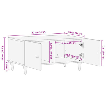 Salontafel 80x50x40 cm massief mangohout
