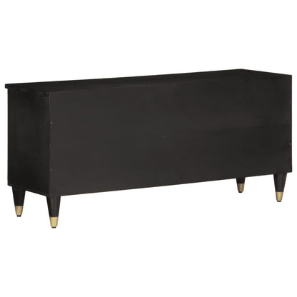 Tv-Meubel 100X33X46 Cm Massief Mangohout Zwart