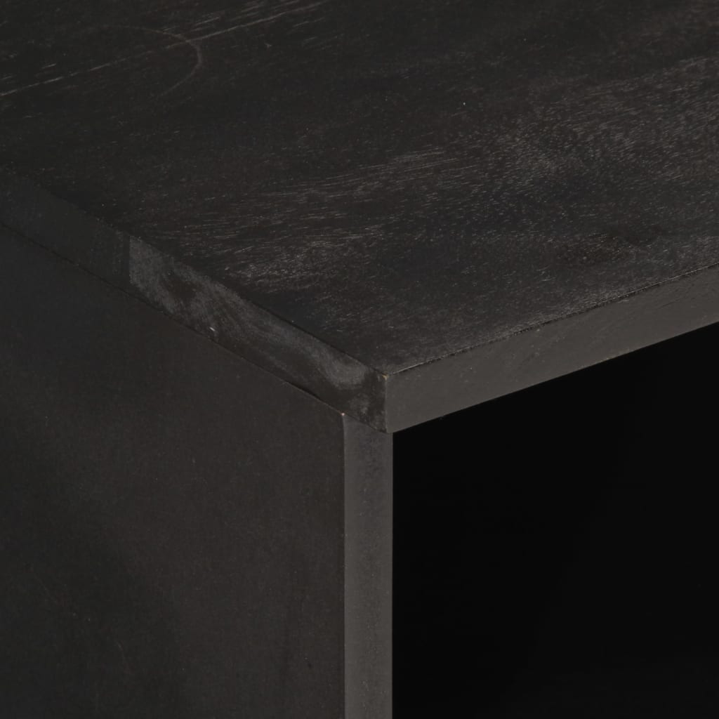 Tv-Meubel 100X33X46 Cm Massief Mangohout Zwart