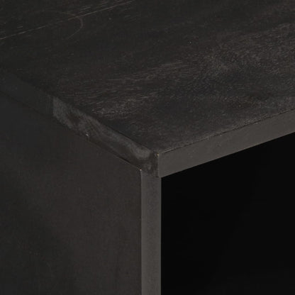 Tv-Meubel 100X33X46 Cm Massief Mangohout Zwart