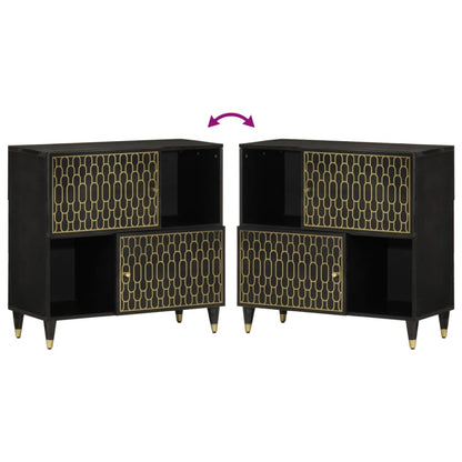 Bijzetkast 80x33x75 cm massief mangohout