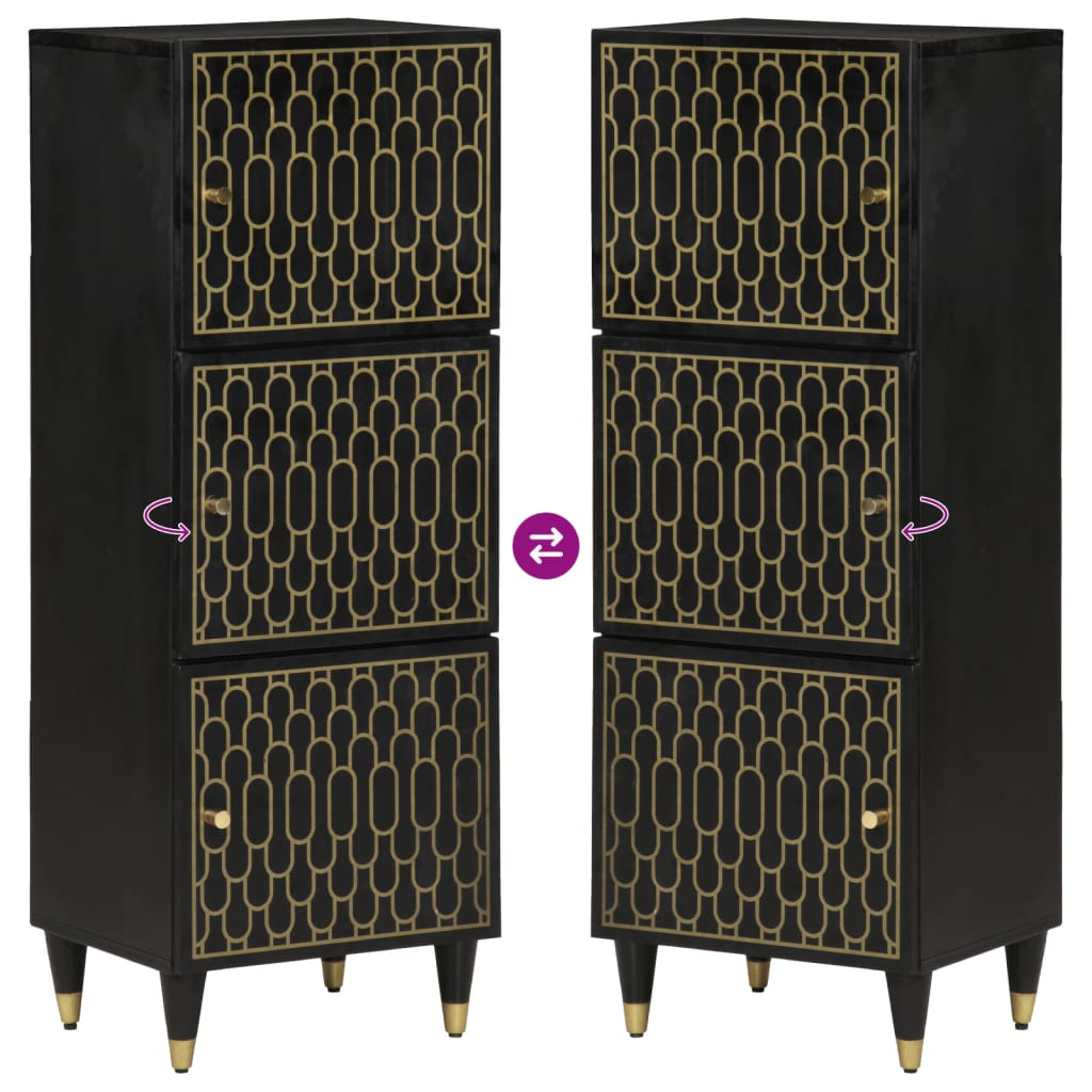 Hoge kast 40x33x110 cm massief mangohout