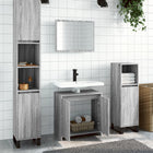 Badkamermeubelset 60x33x61 cm bewerkt hout grijs