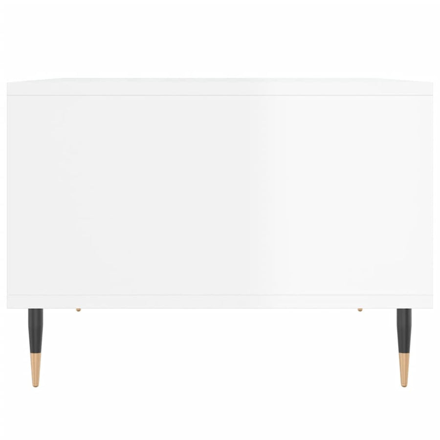 Salontafel 60X50X36,5 Cm Bewerkt Hout Hoogglans wit