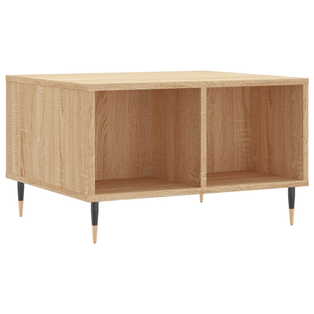 Salontafel 60X50X36,5 Cm Bewerkt Hout Kleurig Sonoma eiken