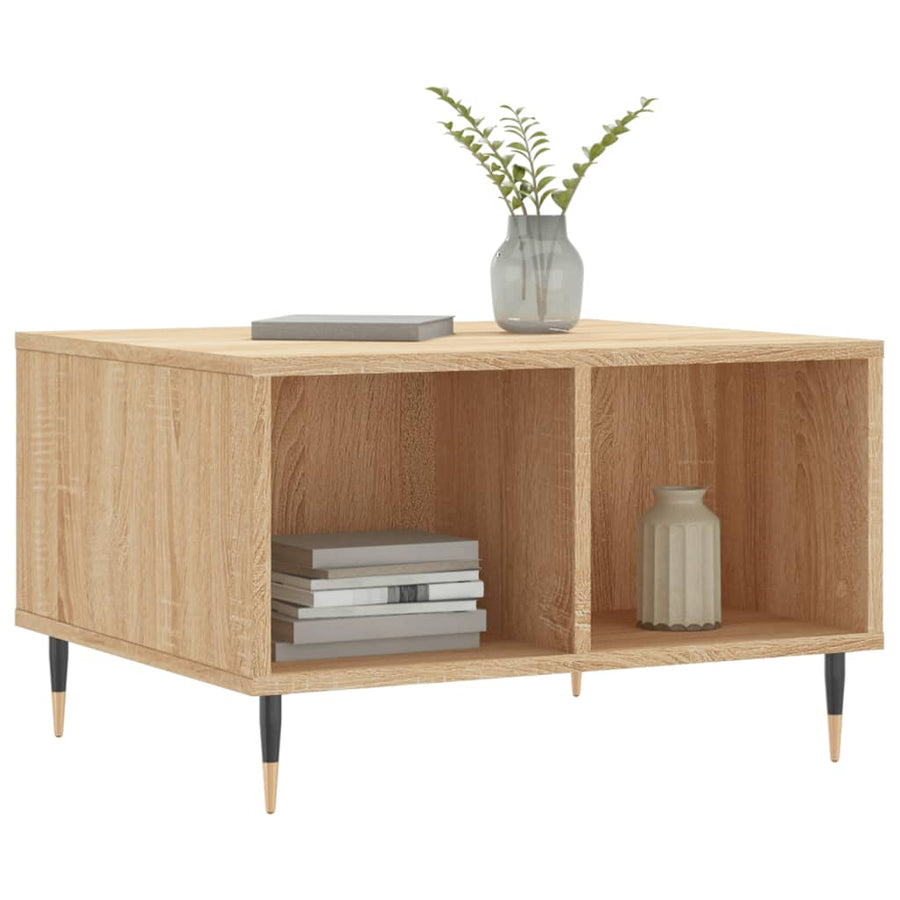 Salontafel 60X50X36,5 Cm Bewerkt Hout Kleurig Sonoma eiken